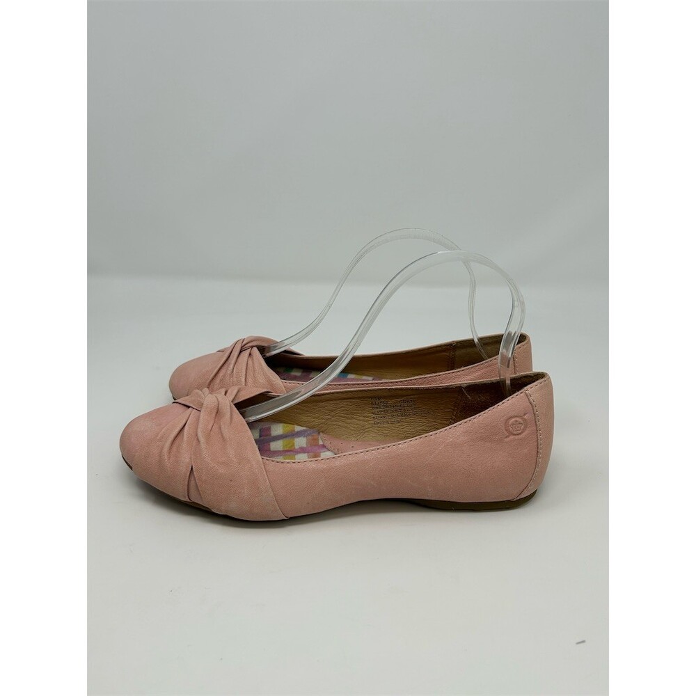 Born Ballet Flats Womens 7.5M Light Pink Twisted Knot Toe Slip On Comfort Shoes - Picture 7 of 14